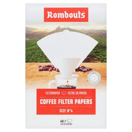 3 Packs of Rombouts 40 Coffee Filter Papers (120 individual filters) size No 4 - Image 2