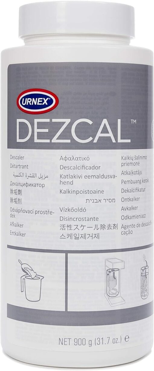 Urnex Dezcal Activated Scale Remover Powder Tub, 900g, White