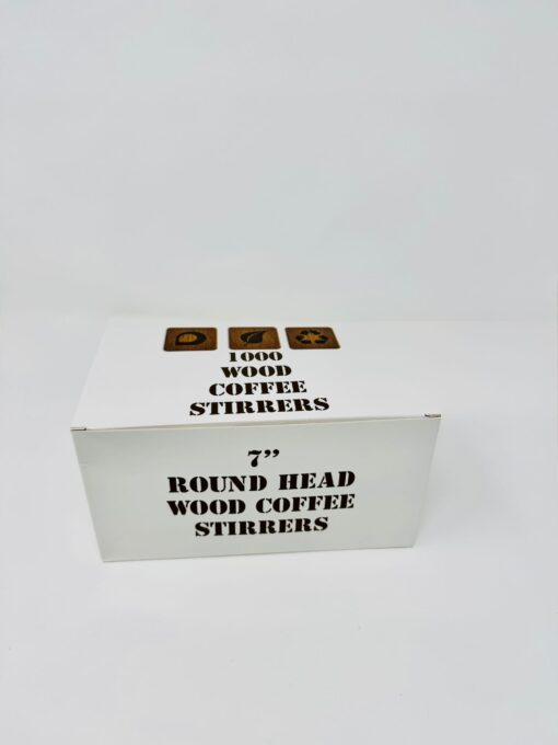 Adems 1000 x Long Wooden Round Head Coffee/Tea/Hot or Cold Drinks Stirrers 7" - Disposable Biodegradable - Image 6