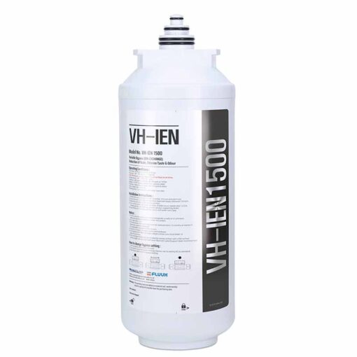 Fluux VH-IEN-1500 Ion Exchange Water Filter Cartridge, Commercial Hot Beverage Equipment Filter, Scale and Chlorine Reduction