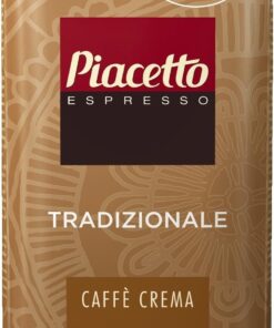 Piacetto Tradizionale Caffé Crema 1000 g | The typical Italian long roasting process defines the strong, southern Italian character