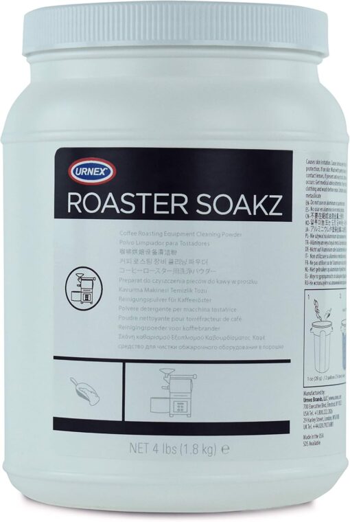Urnex Roaster Soakz, Coffee Roasting Equipment Cleaning Powder, 1.8KG, White