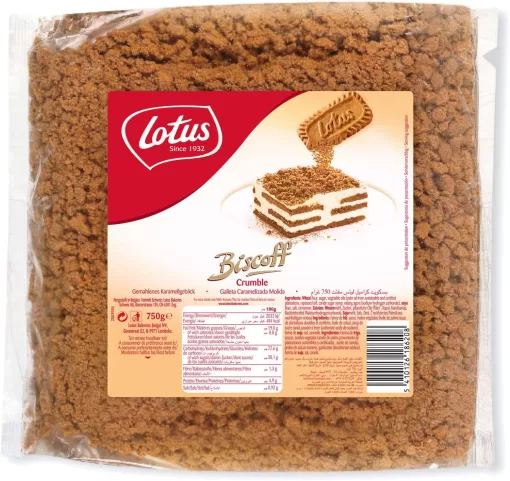 Lotus Biscoff Biscuit Crumbs bags - 8 x 750g Original Caramelised Biscuit Crumbs - Image 2